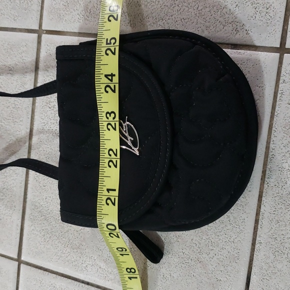 Vera Bradley VB Black Small Crossbody Purse Bag Wallet Zipper Flap - Picture 12 of 13